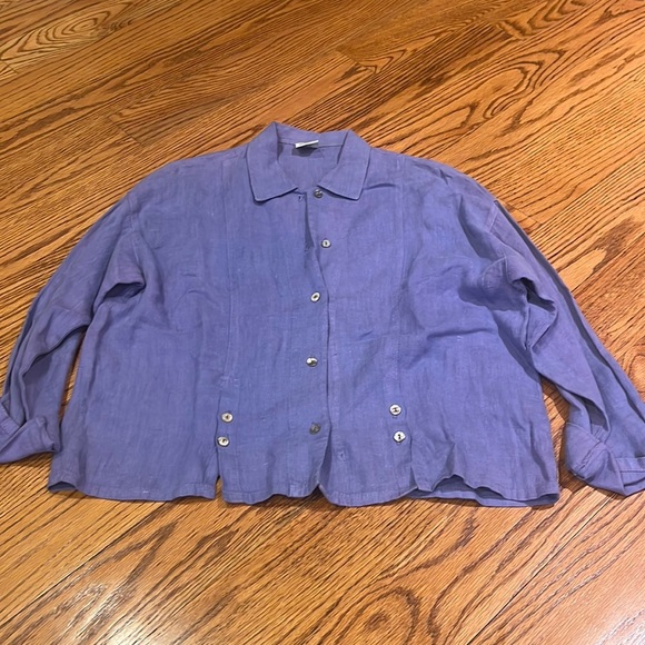 Gerties Woman’s Purple Button Down Size S - Picture 1 of 5